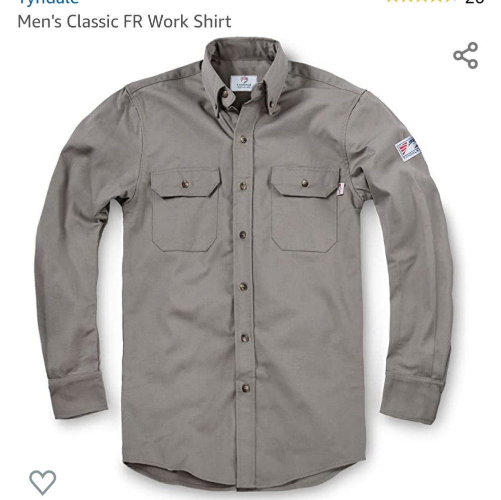 Tyndale mens classic FR work shirt